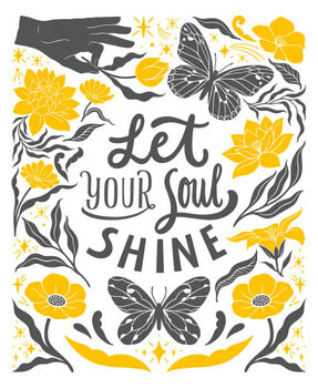 Ilustrace Let your soul shine - inspirational