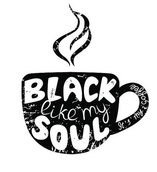 Ilustrace Lettering Black like my soul