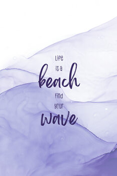 Ilustracja Life is a beach. Find your wave. | floating colors