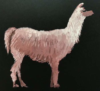 Kunsttryk Llama