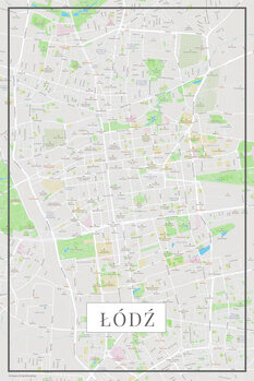 Mappa Lodz color