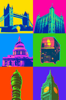 Művészi plakát London Buildings and Icons