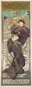 Reproducción de arte "Lorenzaccio", with Sarah Bernhardt, at the Renaissance at the Théâtre de la Renaissance (poster), 1896