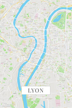 Mapa Lyon color