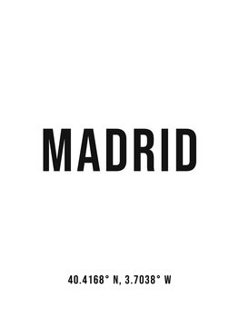 Ilustrácia Madrid simple coordinates