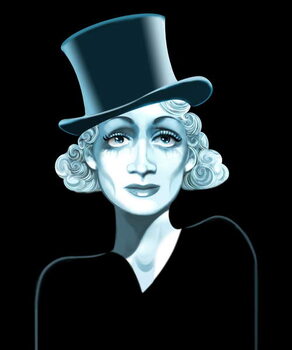 Festmény reprodukció Marlene Dietrich, 2021