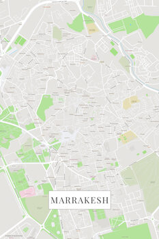 Mapa Marrakech color