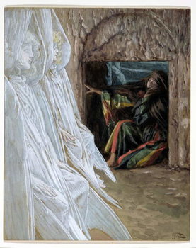 Reproducción de arte Mary Magdalene Questions the Angels in the Tomb, illustration for 'The Life of Christ', c.1886-94