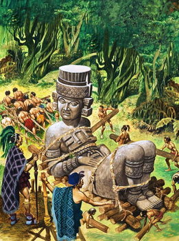 Umelecká tlač Mayans, the First American Indians