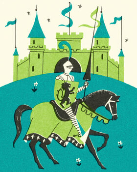 Illustrazione Medieval Castle and Knight