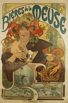 Kunsttrykk Meuse Beer; Bieres de La Meuse, 1897