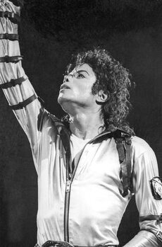 Kunstdruk Michael Jackson on stage in Nice, French Riviera, August 1988