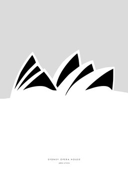 Ilustrace Minimal Sydney Opera House illustration