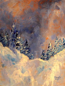 Konsttryck Mist on the Snow Peak, 2009,