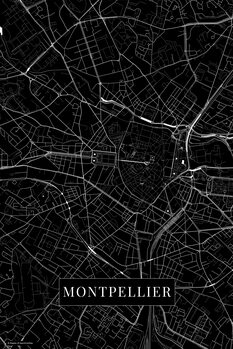 Mapa Montpellier black