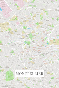 Mapa Montpellier color