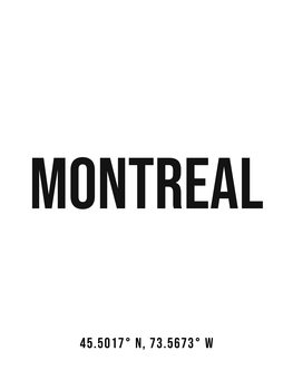 Ilustracija Montreal simple coordinates