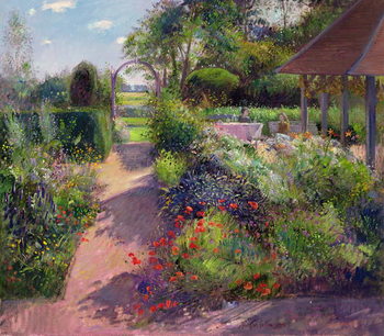 Reprodukcija umjetnosti Morning Break in the Garden, 1994