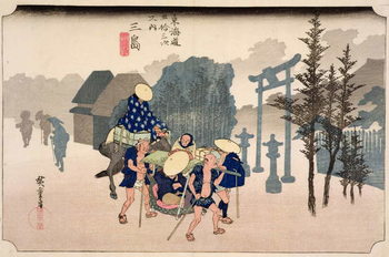 Reproducción de arte Morning Mist at Mishima, from the series '53 Stations on the Eastern Coast Road', 1833