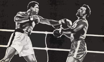 Konsttryck Muhammad Ali defeating George Foreman