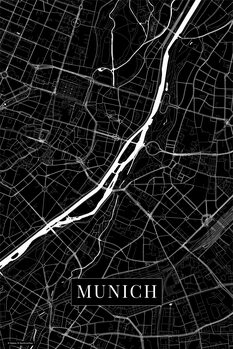 Mapa Munich black