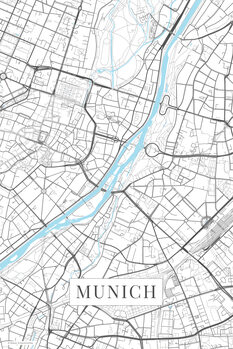 Mapa Munich white