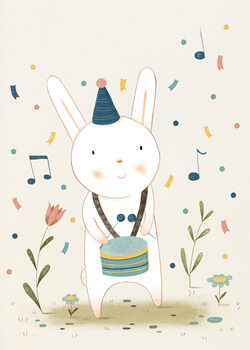 Illustrasjon Musical rabbit