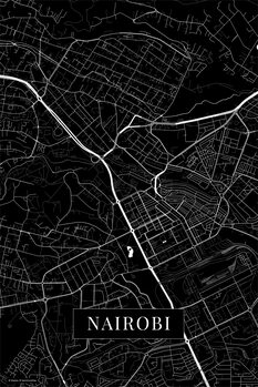 Mapa Nairobi black