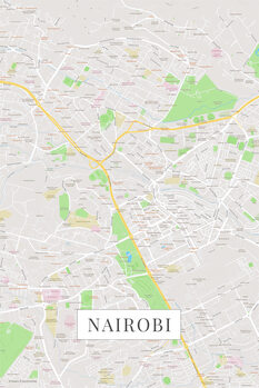 Mapa Nairobi color