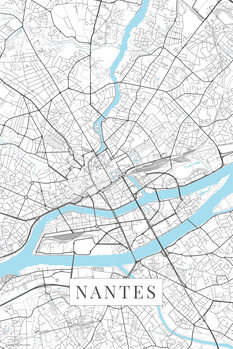 Mapa Nantes white