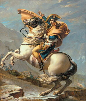 Konsttryck Napoleon (1769-1821) Crossing the Alps at the St Bernard Pass, 20th May 1800, c.1800-01