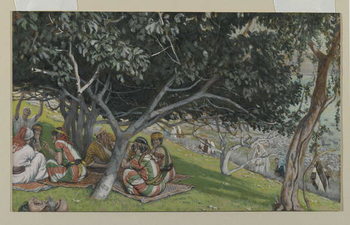 Reproducción de arte Nathaniel Under the Fig Tree, illustration from 'The Life of Our Lord Jesus Christ'