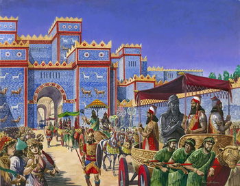 Kunsttryk New Year's Day in Babylon