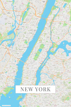 Kaart New York color