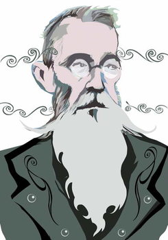 Reproducción de arte Nikolai Rimsky-Korsakov Russian composer , colour 'graphic' version of file image, 2006/2010 by Neale Osborne