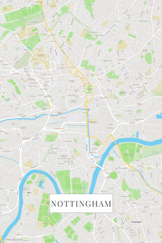 Mapa Nottingham color