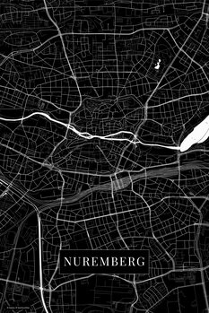 Mapa Nuremberg black