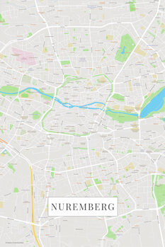 Mapa Nuremberg color