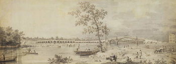 Festmény reprodukció Old Walton Bridge seen