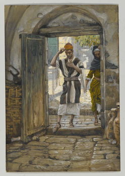Reproducción de arte On Entering the House, Salute It, illustration from 'The Life of Our Lord Jesus Christ'