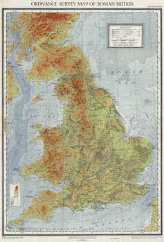 Stampa artistica Ordnance survey map of Roman Britain