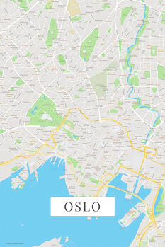Zemljevid Oslo color
