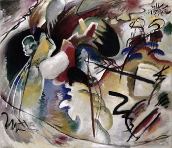 Kunsttryk Painting with white form, 1913