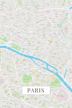 Harta Paris color