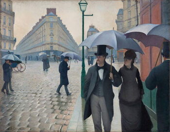 Konsttryck Paris Street, Rainy Day, 1877
