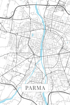 Mapa Parma white