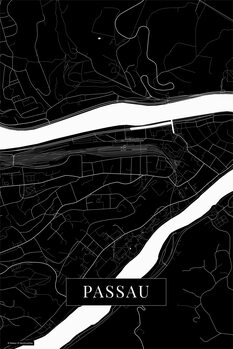 Mapa Passau black