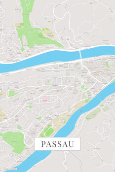 Mapa Passau color