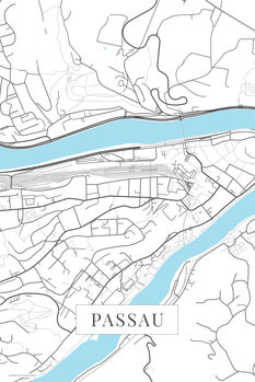 Mapa Passau white