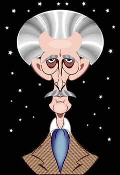 Kunsttryk Peter Cushing as Doctor Who- caricature